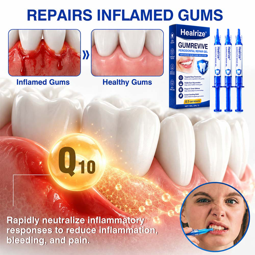 🦷Healrize® GumRevive gel for the regeneration of the tooth-supporting apparatus (for bleeding gums, receding gums, and loose teeth)🎁