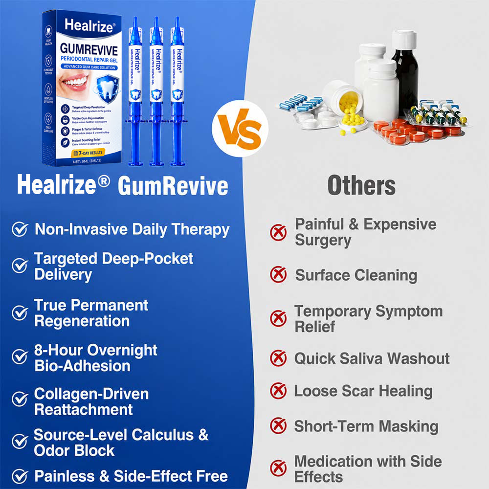 🦷Healrize® GumRevive gel for the regeneration of the tooth-supporting apparatus (for bleeding gums, receding gums, and loose teeth)🎁