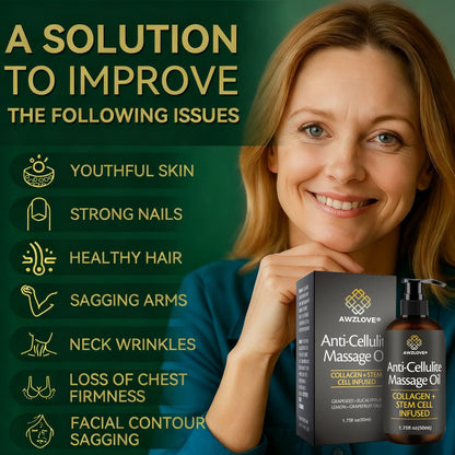 Awzlove® Luxurious Collagen & Stem Cell Anti-Cellulite Massage Oil (🔥70% Off for a Limited Time!) 🥑🥑