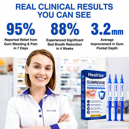 🦷Healrize® GumRevive gel for the regeneration of the tooth-supporting apparatus (for bleeding gums, receding gums, and loose teeth)🎁