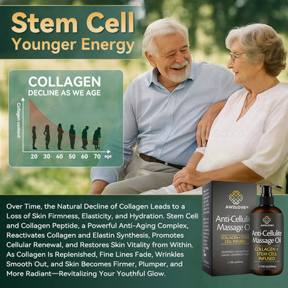 Awzlove® Luxurious Collagen & Stem Cell Anti-Cellulite Massage Oil (🔥70% Off for a Limited Time!) 🪻🪻